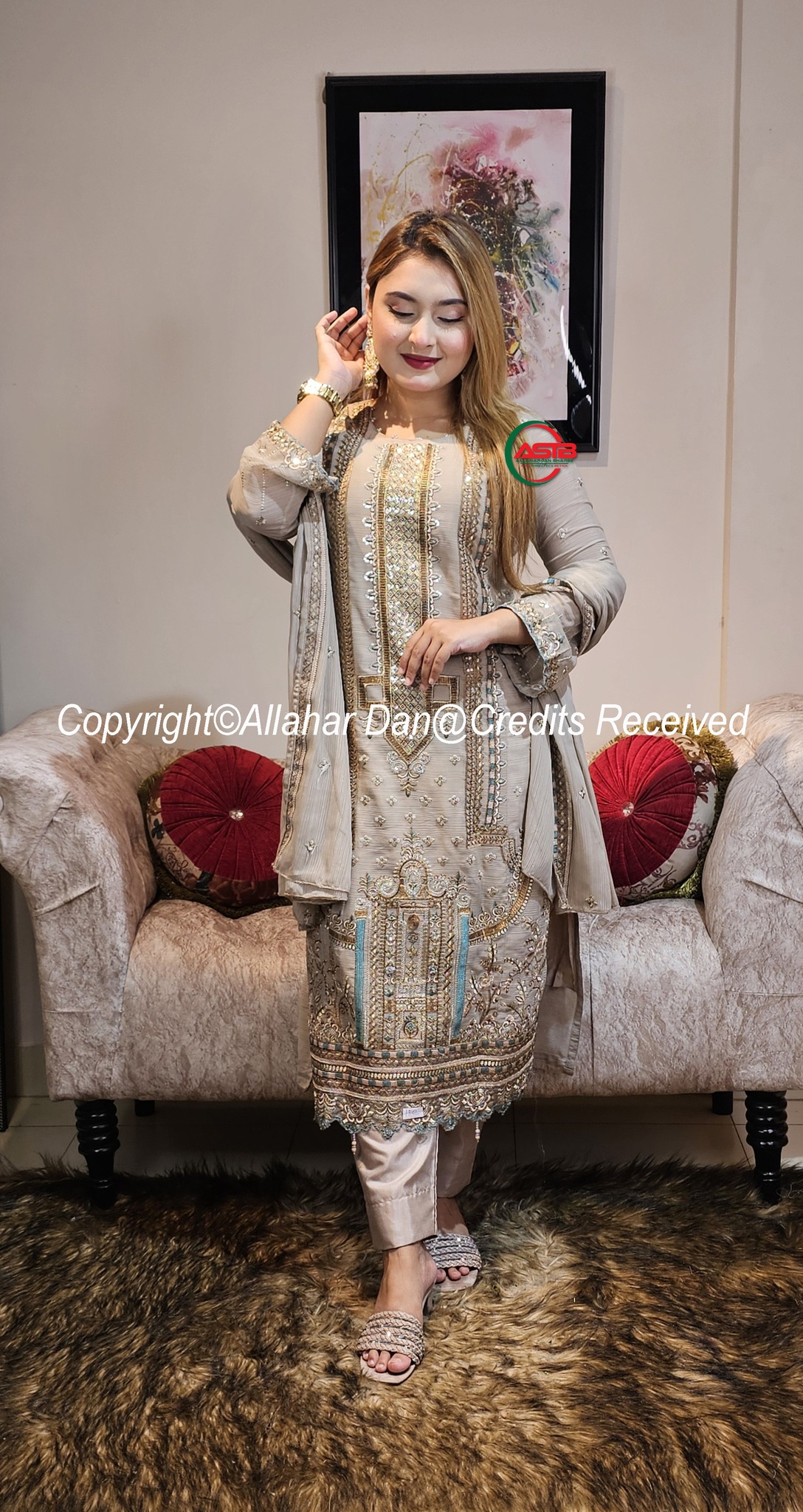 Unstitched  Salwar Kameez (Shipon Mate )