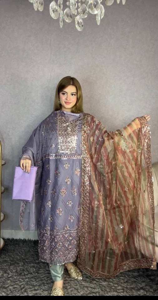 Unstitched Salwar Kameez (New 3050 Lavenda)
